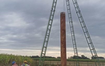 Zdjęcie do Trwają prace związane z wykonaniem otworu studziennego Nr 2A w Stacji Uzdatniania Wody w Ołowskich