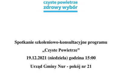 Zdjęcie do Spotkanie szkoleniowo-konsultacyjne programu &quot;Czyste Powietrze&quot;