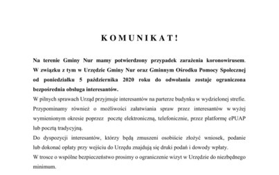 Zdjęcie do KOMUNIKAT !
