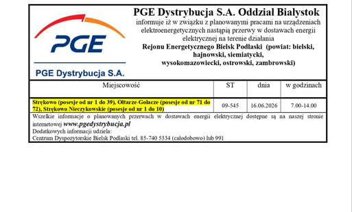 wyłącznienie 16.06.